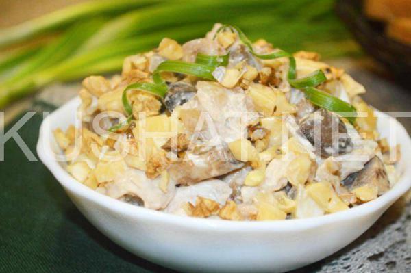 15_салат с курицей, шампиньонами и сыром