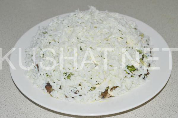 15_слоеный салат со свининой и грибами