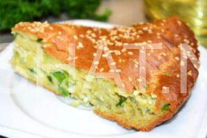 16_быстрый заливной пирог с зеленым луком и яйцом