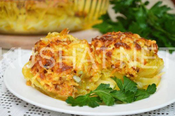 16_гнезда из макарон с фаршем