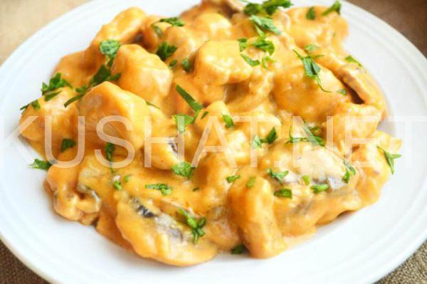 16_курица с грибами в сливочном соусе