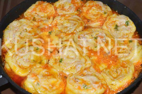 16_ленивые пельмени на сковороде