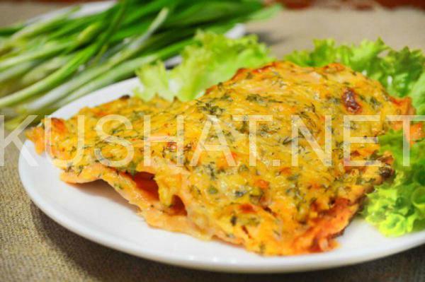 16_лосось, запеченный в сливочном соусе с сыром