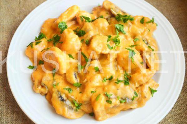 17_курица с грибами в сливочном соусе