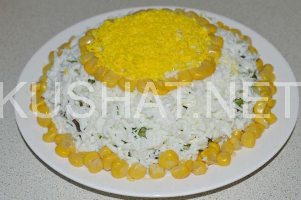 17_слоеный салат со свининой и грибами