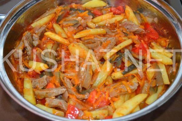 18_азу по-татарски с солеными огурцами