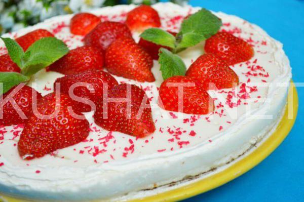 18_бисквитный торт с клубникой и желе