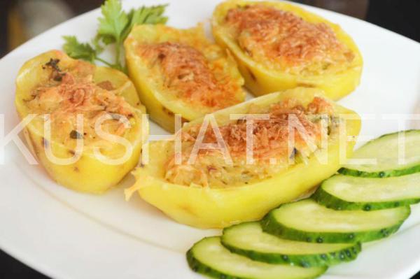 19_картофель, фаршированный салом в духовке