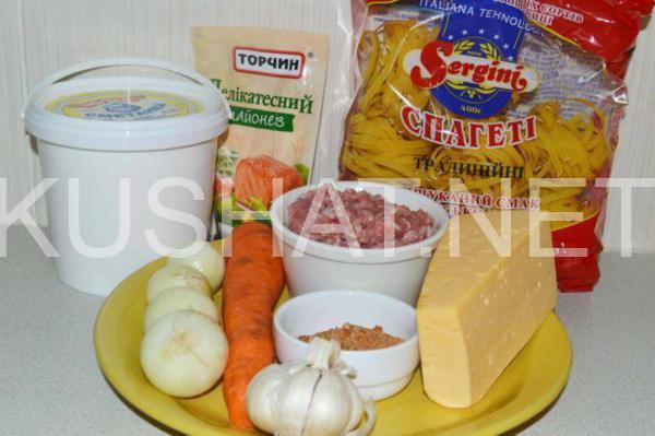 1_гнезда из макарон с фаршем