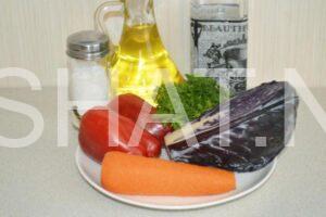 1_салат из краснокочанной капусты с морковью и перцем