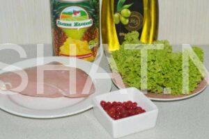 1_салат с курицей и ананасами