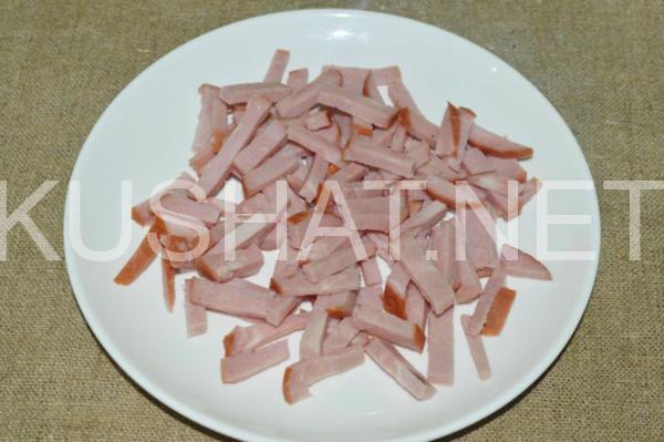 1_салат с ветчиной, ананасами и сыром