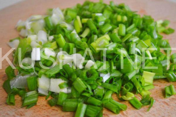 1_салат с ветчиной, горошком и зеленым луком