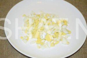 1_салат с ветчиной, кукурузой и маринованными огурцами