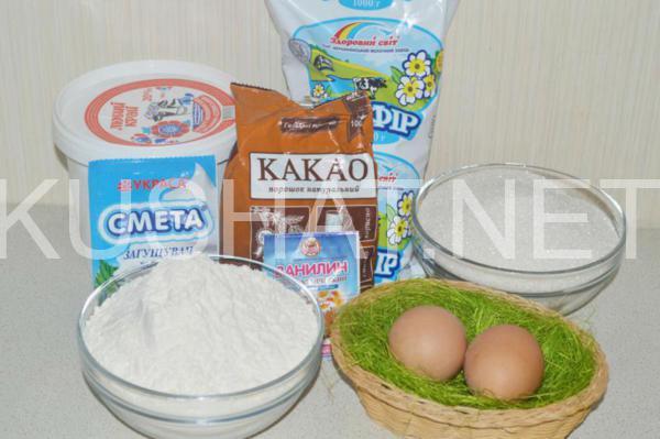 1_шоколадный торт на кефире Ноченька