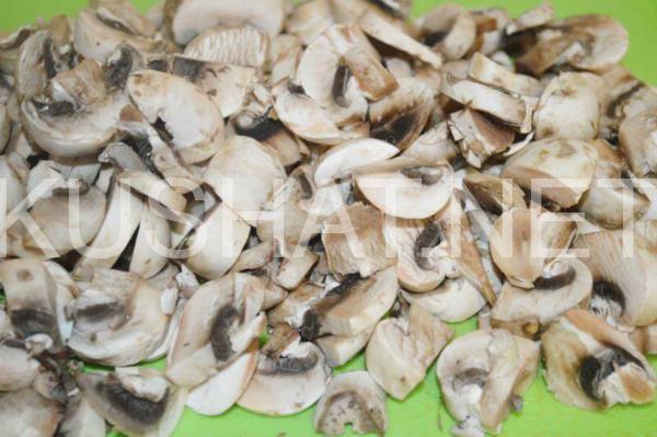 1_слоеный салат с грибами и ветчиной