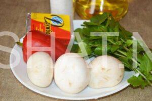 1_теплый салат с рукколой и грибами шампиньонами