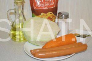 1_тушеная капуста с сосисками