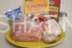 1_украинская домашняя колбаса из свинины