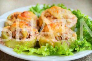 20_кабачки, фаршированные фаршем в духовке