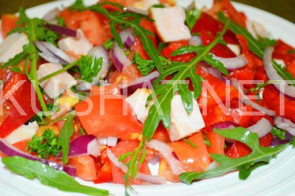 салат с копченой курицей и помидорами 2_салат с копченой курицей и помидорами