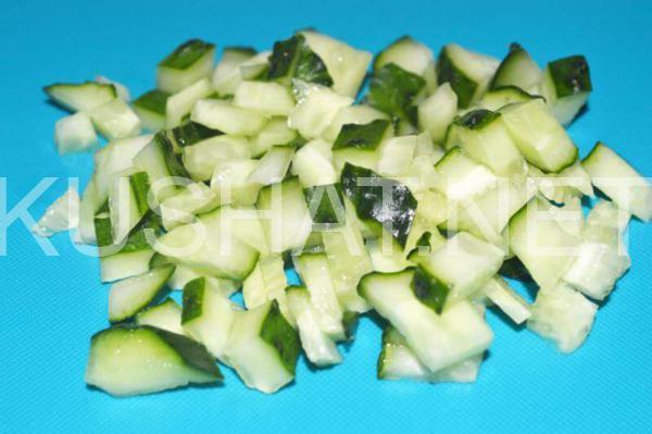 2_салат с ветчиной, кукурузой и огурцом