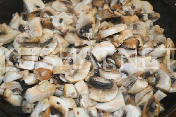 3_слоеный салат с грибами и ветчиной