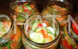 4_салат из огурцов, моркови и перца на зиму