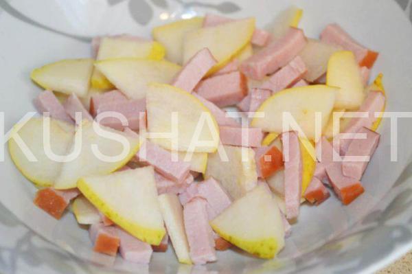 4_салат с грушей, ветчиной и сыром