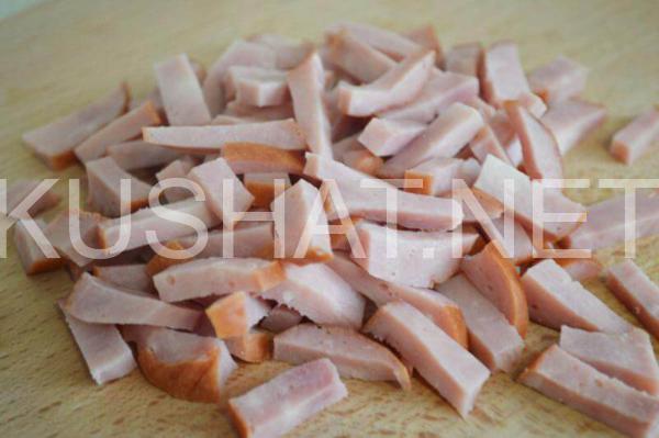 4_салат с ветчиной, горошком и зеленым луком