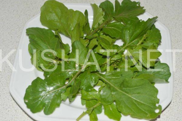 4_теплый салат с рукколой и грибами шампиньонами