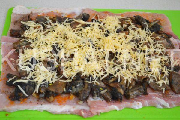 мясной рулет из свинины с грибами 5_мясной рулет из свинины с грибами