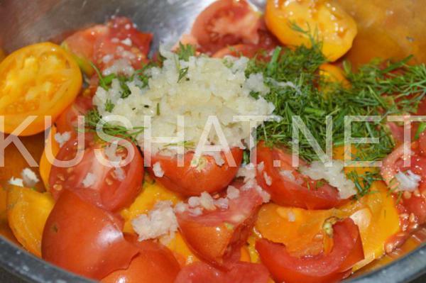 5_салат из помидоров с чесноком и майонезом