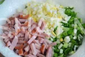 5_салат с ветчиной, горошком и зеленым луком