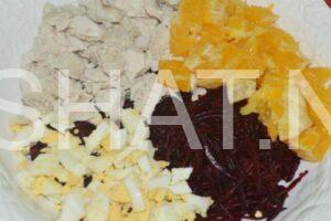 5_салат со свеклой, курицей и апельсинами