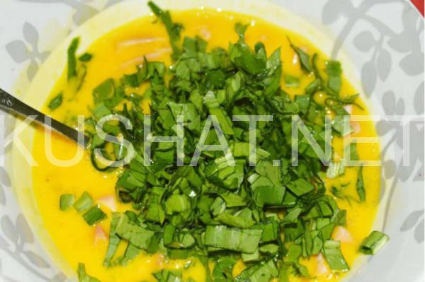 яичница с ветчиной и черемшой 5_яичница с ветчиной и черемшой