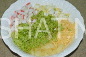 6_крабовый салат с ананасами и сыром