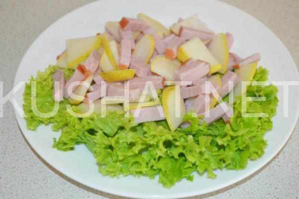 6_салат с грушей, ветчиной и сыром