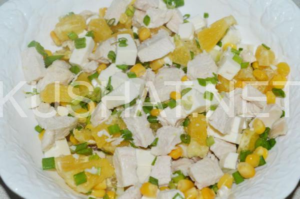 6_салат с курицей, апельсинами и сыром