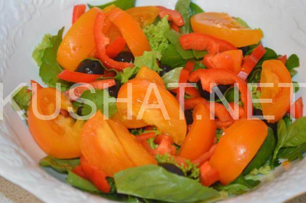6_салат с помидорами, маслинами и перцем