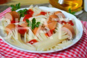 6_спагетти с сосисками