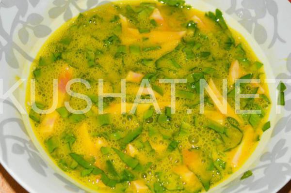 яичница с ветчиной и черемшой 6_яичница с ветчиной и черемшой