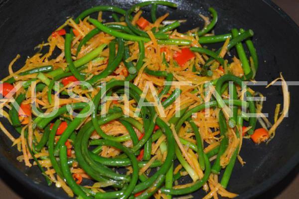 жареные стрелки чеснока 6_жареные стрелки чеснока