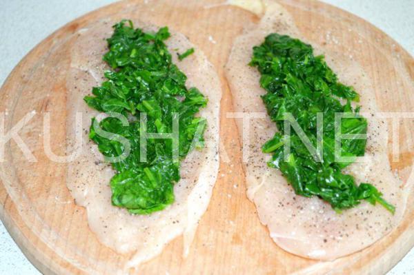 куриный рулет с сыром и шпинатом 7_куриный рулет с сыром и шпинатом