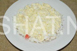 7_слоеный салат с крабовыми палочками и ананасами