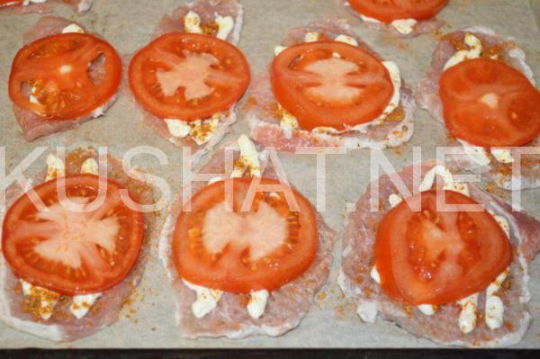 8_мясо по-французски с грибами, помидорами и сыром