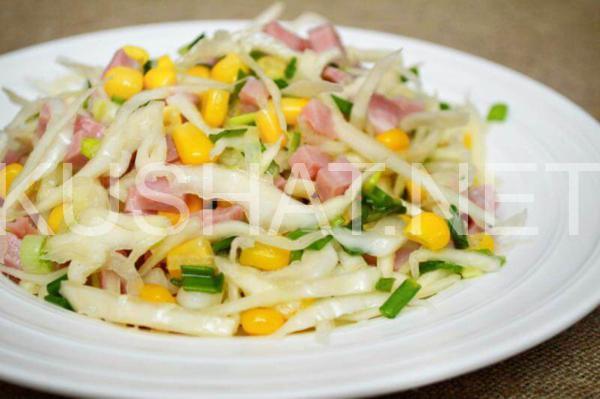 8_салат из капусты с ветчиной и кукурузой