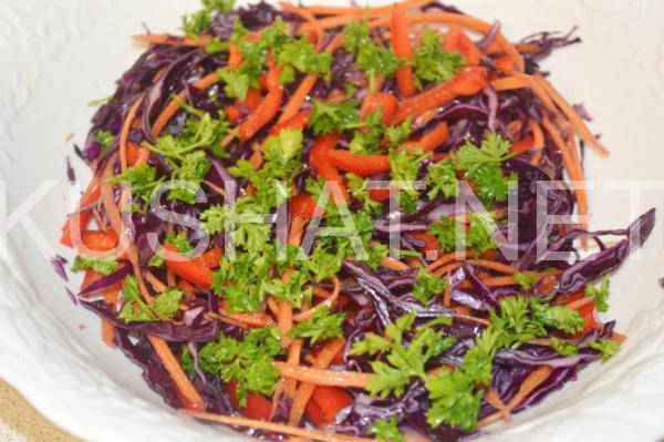 салат из краснокочанной капусты с морковью и перцем 8_салат из краснокочанной капусты с морковью и перцем