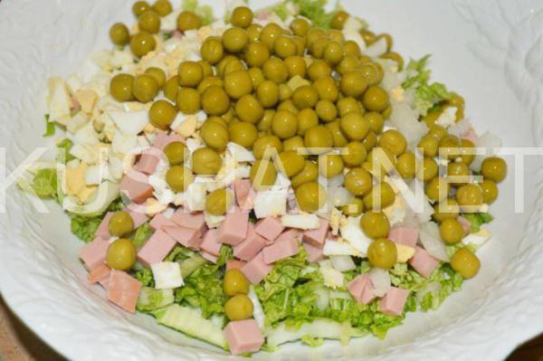 салат из пекинской капусты с колбасой и горошком 8_салат из пекинской капусты с колбасой и горошком