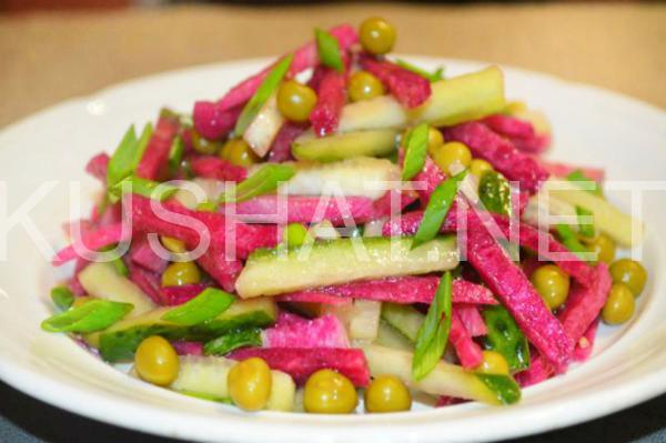 салат из редьки с огурцом и зеленым горошком 8_салат из редьки с огурцом и зеленым горошком